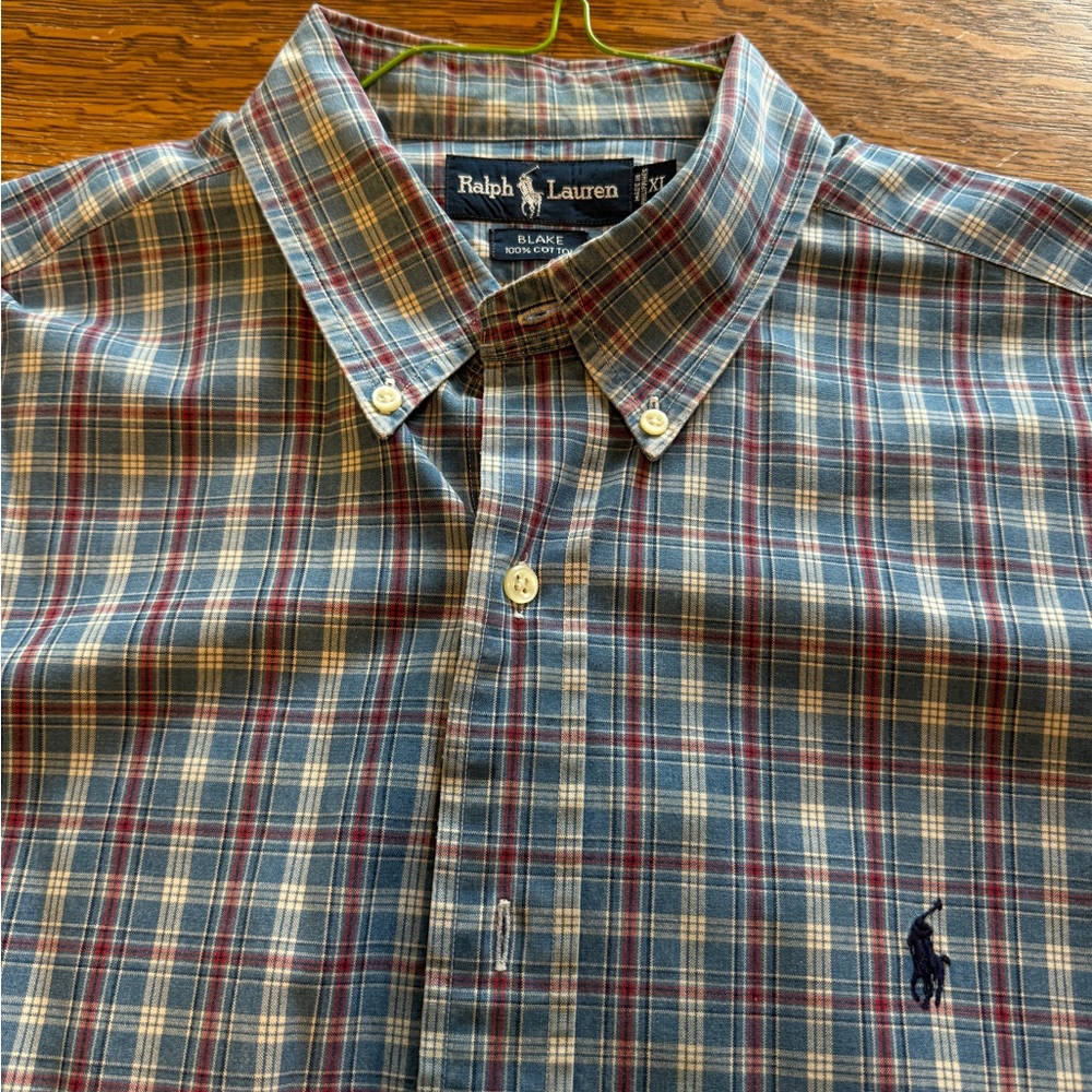 Polo Ralph Lauren Long Sleeve Button Down Plaid Shirt size XL